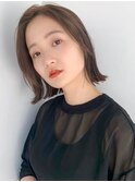 切りっぱなしボブ/美髪のススメ/外ハネ/韓国風/似合わせカット