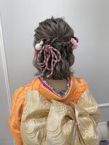 ボブの振袖ヘアアレンジ