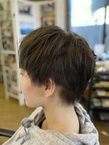 ギャロップヘアー スッキリショート×ネイビーアッシュ