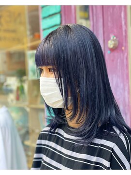 ピエスデシュブー(piece des cheveux) ネイビーミディアム