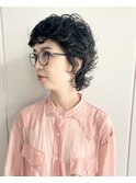 ベリーショート　パーマ　ウルフ