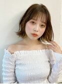 【HONEY渋谷】切切りっぱなしくびれボブ×オリーブベージュ★