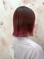 ヘアーサロン リアン 鴻巣店(hair salon Rien) 裾カラーピンク/切りっぱなしボブ