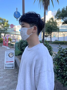 イナズマヘアー(INAZUMA HAIR) men's 刈り上げマッシュショート×ソフトツイスパ