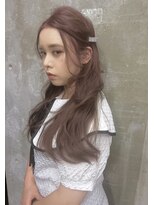 ガルボ ヘアー(garbo hair) 甘ガーリー チェリーブラウン 淡 秋冬 ロング パーマ