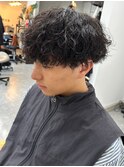 波巻きパーマツイストスパイラルパーマメンズマッシュパーマ