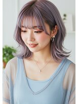 フルショウ 栄店(FURUSHO)&nbsp;ラベンダーミルクティー/フェザーショート/外ハネゆふるわボブ