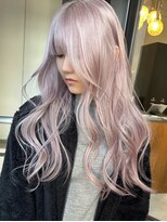 ウェイビーズ(WAVY'S)&nbsp;xブリーチ/ホワイトグレージュ/レイヤーカット/チェリーブラウ