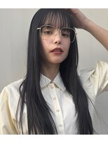 ベル 銀座5丁目店(Belle)&nbsp;黒髪でもお洒落に決まる！ぱっつんロングヘア