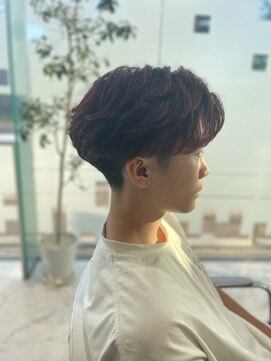 ハーツヘアーズ 五日市店(HEARTS hair's) フェザーパーマ×レッド