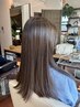 【憧れ艶ストレート】縮毛矯正+カット+トリートメント+炭酸泉orコラーゲン
