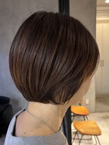 エリマ 調布(elima) レディース丸みショートボブワンカラーマロンブラウンカラー