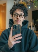 面長が似合う短髪