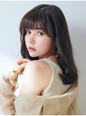 小顔カット×透明感カラー[恵比寿駅/髪質改善/オリーブグレー]
