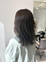 ネオリーブウリ 二子玉川店(Neolive uri) ミディアムヘア暗めカラーデザインカラーフェイスフレーミング