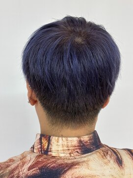 クオリス 上板橋店(QUALIS) 刈り上げショート◎パープルカラーで攻める20代30代メンズ