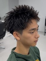 エルマーク 京都駅前(L-MARK) スパイキーショート/アップバング/ツーブロック/メンズ/眉毛