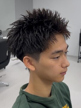 エルマーク 京都駅前(L-MARK) スパイキーショート/アップバング/ツーブロック/メンズ/眉毛