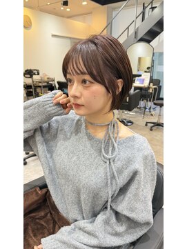 アグ ヘアー ネスト 茨木店(Agu hair nest) 大人可愛い20代30代40代丸み小顔ショートボブマッシュ