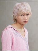 メンズシャギーカット×ホワイトカラー