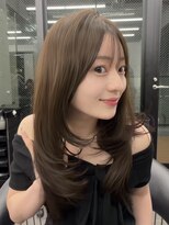 ブラン 表参道(Blanc) ロング/レイヤーカット/顔まわりカット/ブラウン/ベージュ