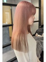 シア 富雄店(Sia.)&nbsp;ペールピンク × ブラウン ルーツカラー
