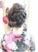編み込みサイドアップアレンジ【ヘアアレンジ  立川/立川南/袴】