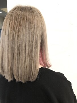 エルビーエル(LBL) ダブルカラー、オンベージュ インナーピンク