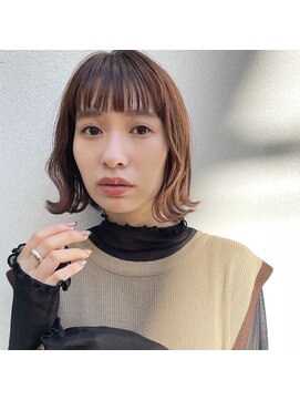 プリマ アンジュ 中目黒店(PRIMA ange) 外はねBOB×透明感ツヤブラウン　PRIMA ange 中目黒