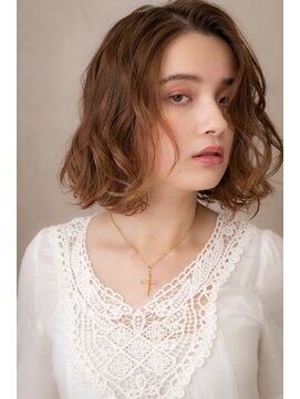 カバーヘア イヴ 戸頭店(COVER HAIR EVE) 大人可愛い小顔くせ毛風外ハネＡラインボブ301Y戸頭10代20代30代