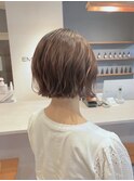 シルキーアッシュ×切りっぱなしボブ【竹中慎治】梅田