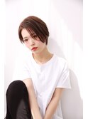 ボブショート/バーガンディー/ニュアンスカラー/30代40代50代