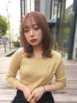 ミディアムレイヤーカットボブウルフ10代20代インナーカラー