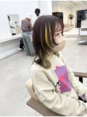 ウルフカット/インナーカラー/フェイスフレーミング