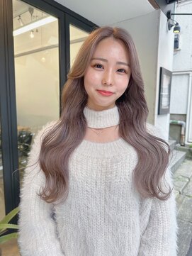 フラム 渋谷(flamme) ミルクグレージュ＊ハイトーンロングlayer style