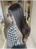 ホワイトベージュインナーカラー