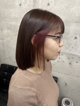 メルシー トータル ブランディング サロン(merci TOTAL BRANDING SALON) ミニボブ/インナーカラー/艶髪カラー