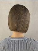 ショートヘアレイヤーカットデザインカラーオリーブベージュ新宿
