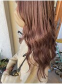 モテ可愛ピンク☆ベージュをそえて…左手はそえるだけ