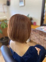 ヘアーズモアー(HAIR’S MORE)&nbsp;ショート/ボブ/オイルストレート/ピンクベージュ/縮毛矯正