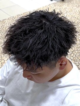 クアトログランシュ ひたちなか店(QUATRO×GranCieux) ピンパーマ×スパイキーショート　ひたちなか/メンズ/パーマ