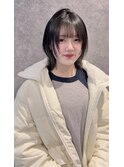 ミディアムボブレイヤーカット♪酸性縮毛矯正♪学割U24♪