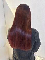 アム(amu)&nbsp;髪質改善酸性ストレート/艶髪/艶髪ストレート/ボルドーカラー