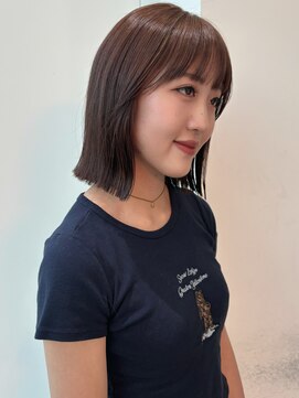 ロンド ボーイ 表参道(Lond BOY) ワイドバングイメチェン美髪外ハネボブ+レイヤーカット韓国/大宮