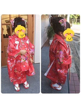 モントン(mon temps) 三歳初めてのお着物スペシャル