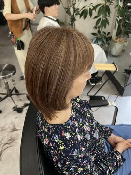 クム 横浜(qumu) 白髪ぼかし×ハイライト qumu横浜