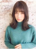 アンブレラカラー/こなれミディ/ウェーブパーマ/前髪/錦糸町