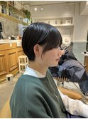 オリーブグレー/ブリーチなし/マロンベージュ/黒髪/小顔