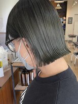 ラック 津田沼(LUCK)&nbsp;オリーブカラー/韓国ボブ/ブリーチなしカラー/似合わせカット