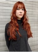 ダブルカラーアプリコットオレンジレッドピンク韓国